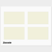 Sticker Rectangulaire Crème beige pâle (Feuille)