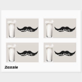 Sticker Rectangulaire Crème de moustache de lait (Feuille)