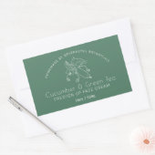 Sticker Rectangulaire crème de visage au concombre et au thé vert (Enveloppe)