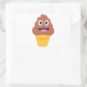 Sticker Rectangulaire crème glacée cône émoji (Sac)