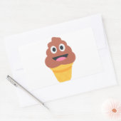 Sticker Rectangulaire crème glacée cône émoji (Enveloppe)