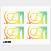 Sticker Rectangulaire crème glacée punk dripz (Feuille)