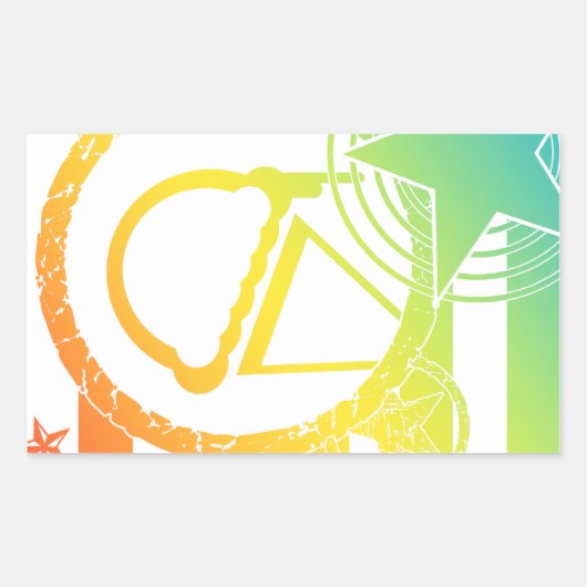 Sticker Rectangulaire crème glacée punk dripz (Devant)