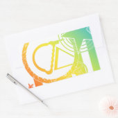 Sticker Rectangulaire crème glacée punk dripz (Enveloppe)