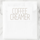 Sticker Rectangulaire Crème pour café Brun Élégant (Sac)