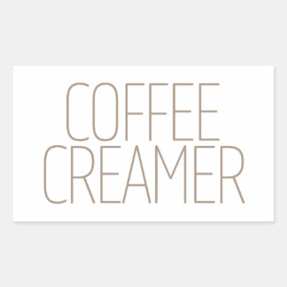 Sticker Rectangulaire Crème pour café Brun Élégant