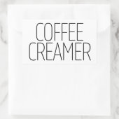 Sticker Rectangulaire Crème pour café élégante (Sac)