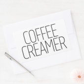 Sticker Rectangulaire Crème pour café élégante (Enveloppe)