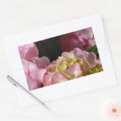 Sticker Rectangulaire Crème rose Hydrangeas jaune rose vert floral (Enveloppe)