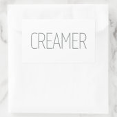 Sticker Rectangulaire Crèmeuse Gris Élégant (Sac)