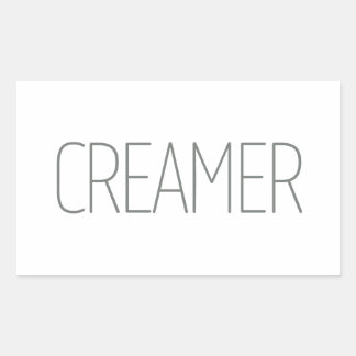Sticker Rectangulaire Crèmeuse Gris Élégant