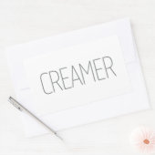 Sticker Rectangulaire Crèmeuse Gris Élégant (Enveloppe)