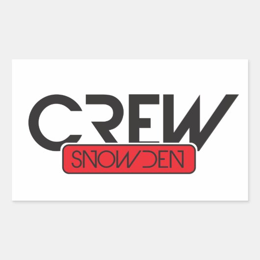 Sticker Rectangulaire Crew Snowden (Devant)