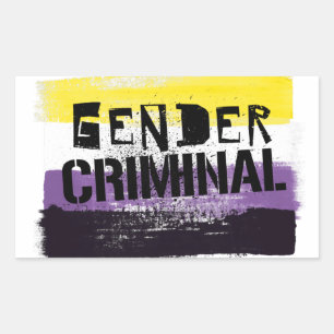 Sticker Rectangulaire Criminalité non binaire