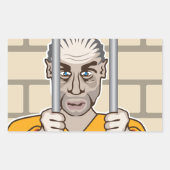 Sticker Rectangulaire Criminel en prison (Devant)