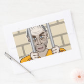 Sticker Rectangulaire Criminel en prison (Enveloppe)