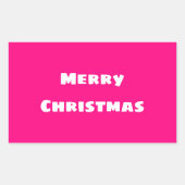 Sticker Rectangulaire Crimson Festive Joyeux Noël (Devant)
