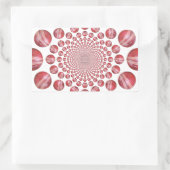 Sticker Rectangulaire Crimson Vortex : Belle Balle de Cricket Rouge (Sac)