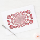 Sticker Rectangulaire Crimson Vortex : Belle Balle de Cricket Rouge (Enveloppe)