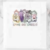 Sticker Rectangulaire Cristaux Fantômes mignons Halloween Magique (Sac)