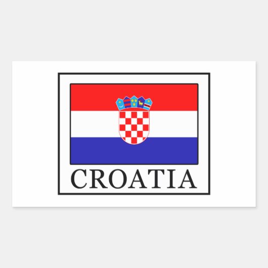 Sticker Rectangulaire Croatie (Devant)