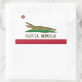 Sticker Rectangulaire Crocodile du drapeau de la République de Floride (Sac)