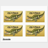 Sticker Rectangulaire crocodile nil (Feuille)