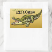 Sticker Rectangulaire crocodile nil (Sac)