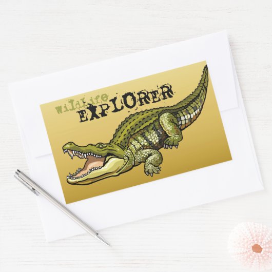 Sticker Rectangulaire crocodile nil (Enveloppe)