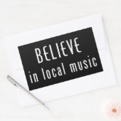 Sticker Rectangulaire Croire En La Musique Locale (Enveloppe)