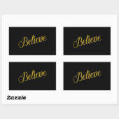 Sticker Rectangulaire Croire Gold Faux Parties scintillant Metallic Insp (Feuille)