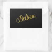 Sticker Rectangulaire Croire Gold Faux Parties scintillant Metallic Insp (Sac)