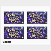 Sticker Rectangulaire Crois en ta lumière (Feuille)