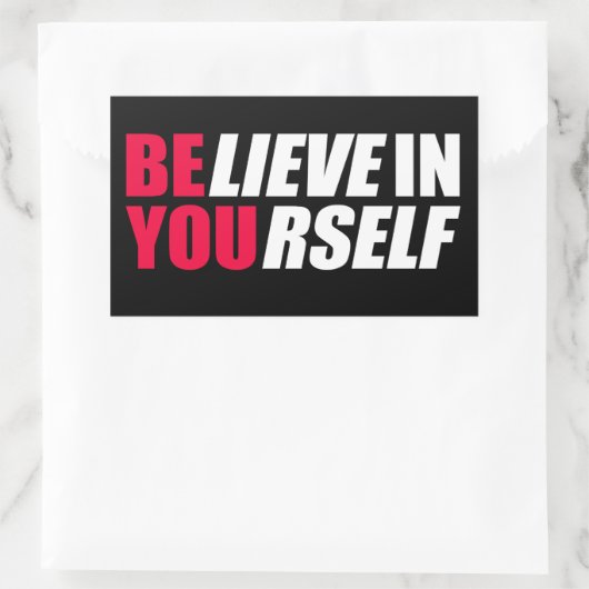 Sticker Rectangulaire Crois en toi (Sac)