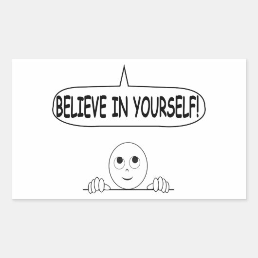 Sticker Rectangulaire Crois En Toi-Même (Devant)