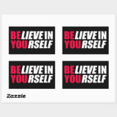 Sticker Rectangulaire Crois en toi-même (Feuille)