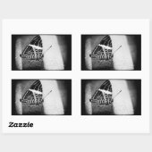 Sticker Rectangulaire croisement papillon (Feuille)