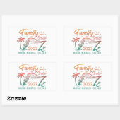 Sticker Rectangulaire Croisière en famille 2027 : Rassembler les souveni (Feuille)