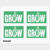 Sticker Rectangulaire Croissance (Feuille)