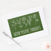 Sticker Rectangulaire Croissance des pensées positives Esthétique (Enveloppe)