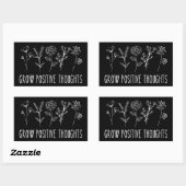 Sticker Rectangulaire Croissance réflexions positives Bâton rectangulair (Feuille)