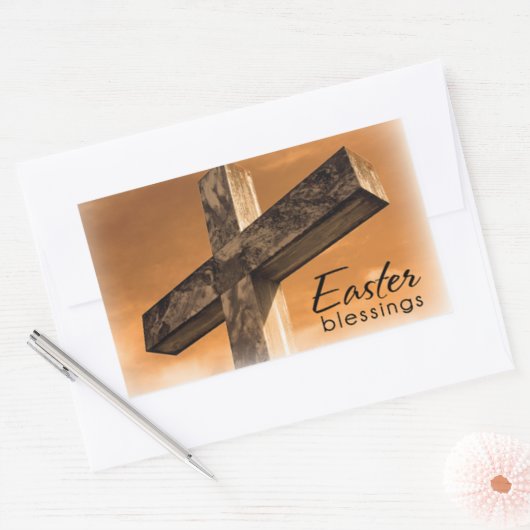 Sticker Rectangulaire Croix (Enveloppe)