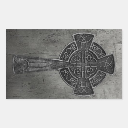 Sticker Rectangulaire Croix celtique (Devant)