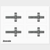 Sticker Rectangulaire Croix celtique (Feuille)