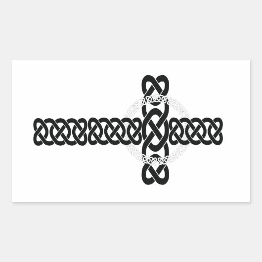 Sticker Rectangulaire Croix celtique (Devant)