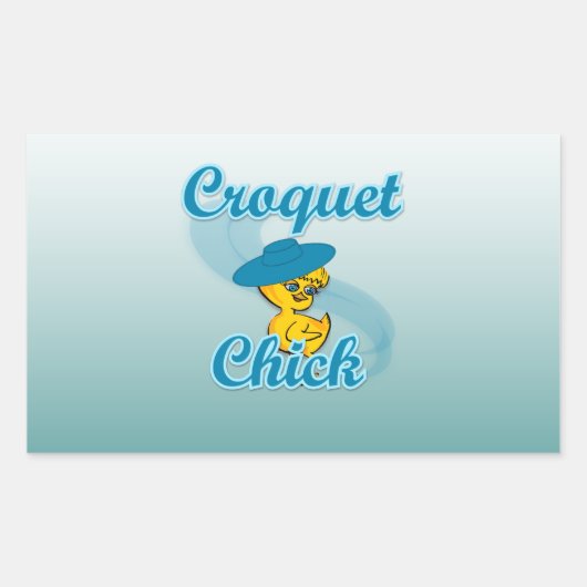 Sticker Rectangulaire Croquet Chick #3 (Devant)