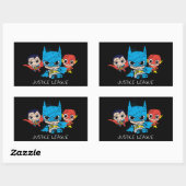 Sticker Rectangulaire Croquis de la Mini Justice League (Feuille)
