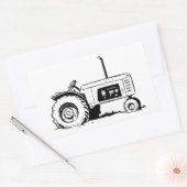 Sticker Rectangulaire Croquis du tracteur (Enveloppe)