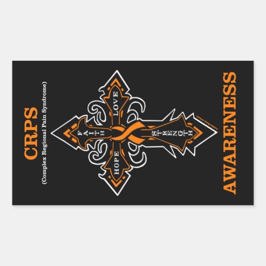Sticker Rectangulaire Cross/Awareness...CRPS (Devant)