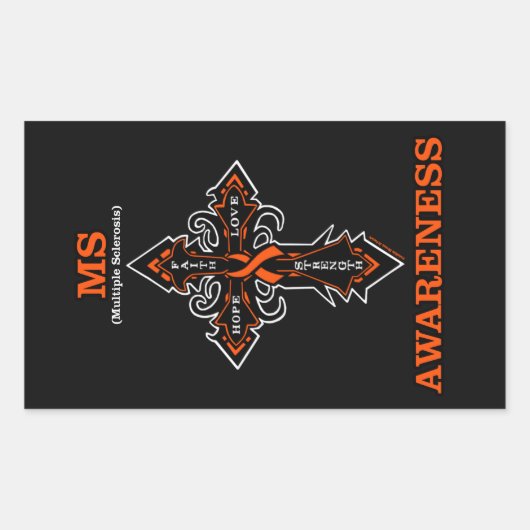 Sticker Rectangulaire Cross/Warrior...MS (Devant)